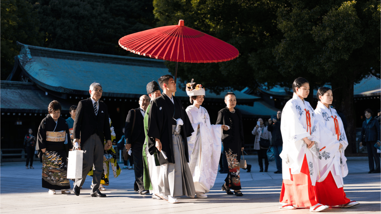 Hochzeitsbräuche in Japan.