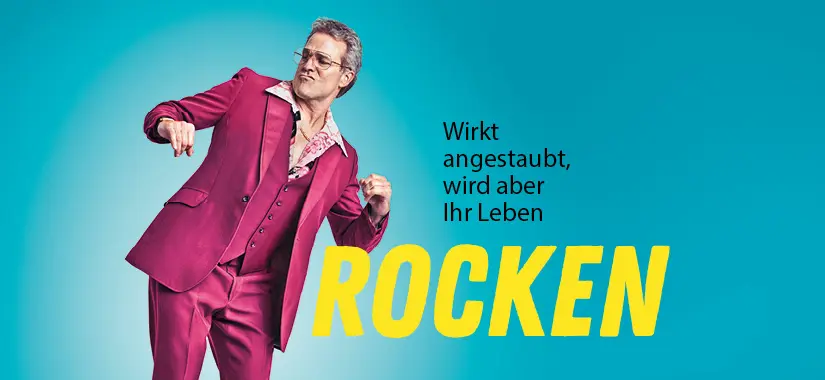 Rocker im pinken Anzug